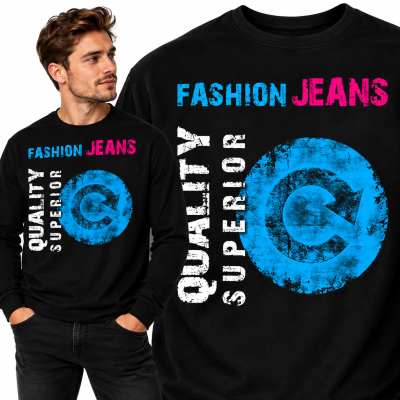 LONGSEEVE ŚMIESZNY   FASHION JEANS